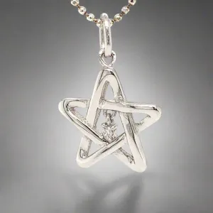 SS CZ Star Pendant