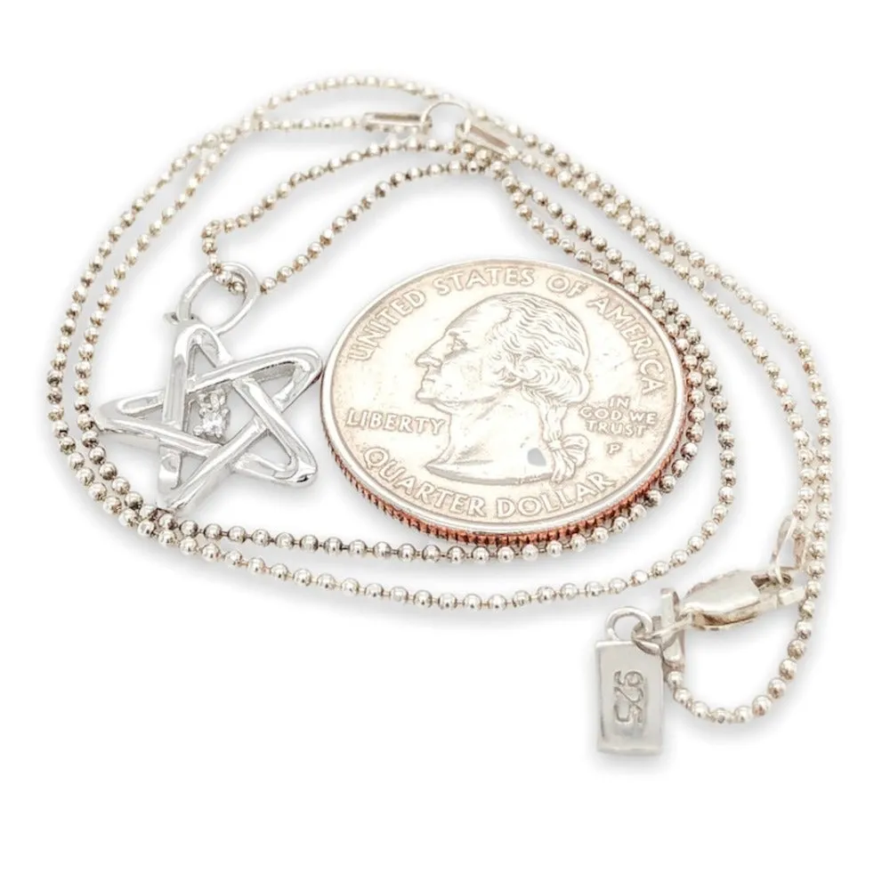 SS CZ Star Pendant