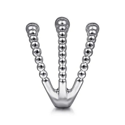 SS Triple Row Beaded Ring